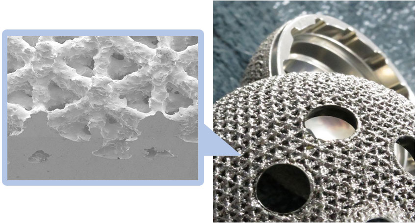 SEM image of GS structure made using metal additive manufacturing machine